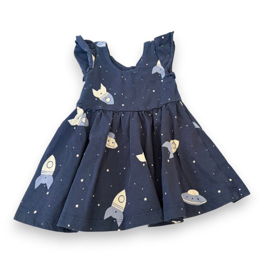 Monica + Andy Space Dress Navy 18-24 Months